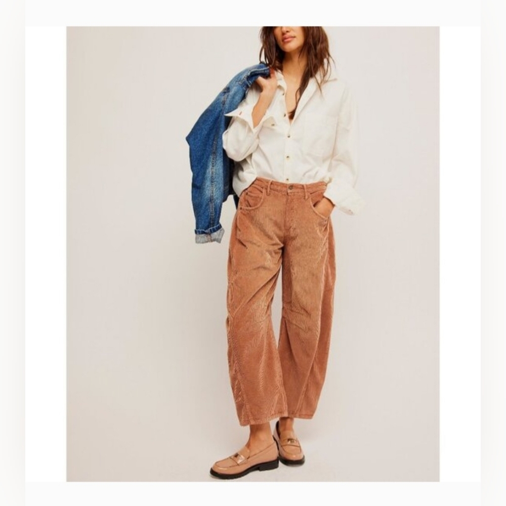 NWT Free People Good Luck Barrel Cords~Emperador